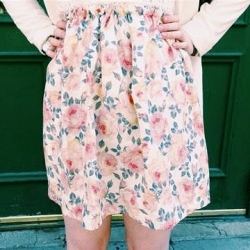 Floral skirt. 